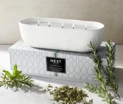 White Tea & Rosemary Alfresco Multi-Wick Decorative Candle -Candle Fragrance Shop NESTNY ALF WTR CAN MULTI 3