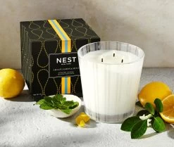 Amalfi Lemon & Mint 3-Wick Candle -Candle Fragrance Shop NESTNY CORE AML CAN 3W 3