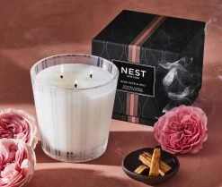 Rose Noir & Oud 3-Wick Candle -Candle Fragrance Shop NESTNY CORE RO CAN 3W 3