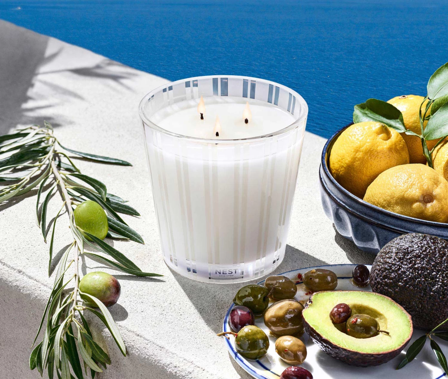 Santorini Olive & Citron 3-Wick Candle 4 Santorini Olive & Citron 3-Wick Candle - Image 2