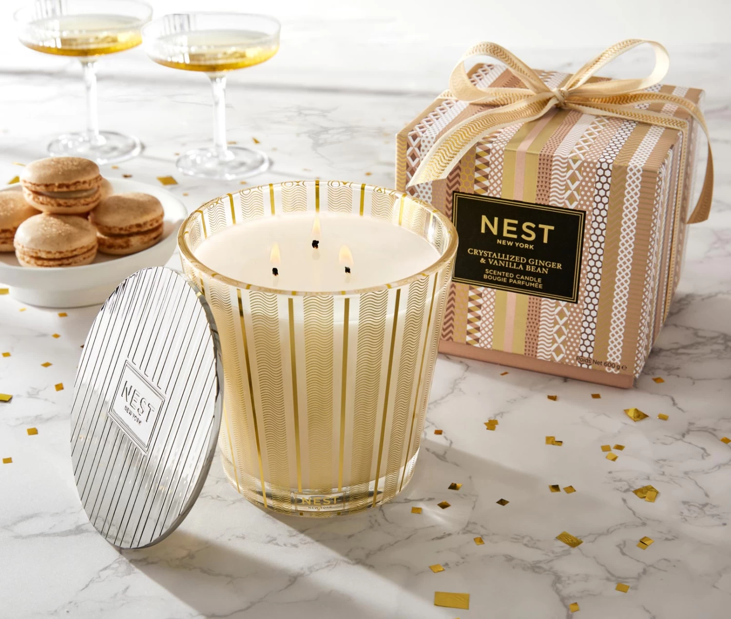 Crystallized Ginger & Vanilla Bean 3-Wick Candle 4 Crystallized Ginger & Vanilla Bean 3-Wick Candle - Image 2