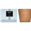 Rattan Driftwood & Chamomile 3-Wick Candle -Candle Fragrance Shop NESTNY RATTAN WELL DC CAN 3W 1 white background