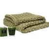 NEST New York X Bearaby Midnight Moss & Vetiver Gift Set -Candle Fragrance Shop NESTNY WILD MV SET BLANKET 1 white background