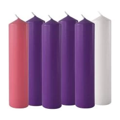 Advent Candles - 4 Purple, 1 Pink & 1 White