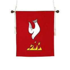 Dove & Flames Hanging Banner