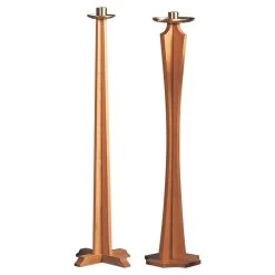 Drip Pan Oak Paschal Candlestick