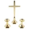 Hexagon Base Altar Cross & Candlesticks Set -Candle Fragrance Shop hexagon base altar cross candlesticks set 295530