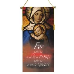 Madonna & Child Hanging Banner