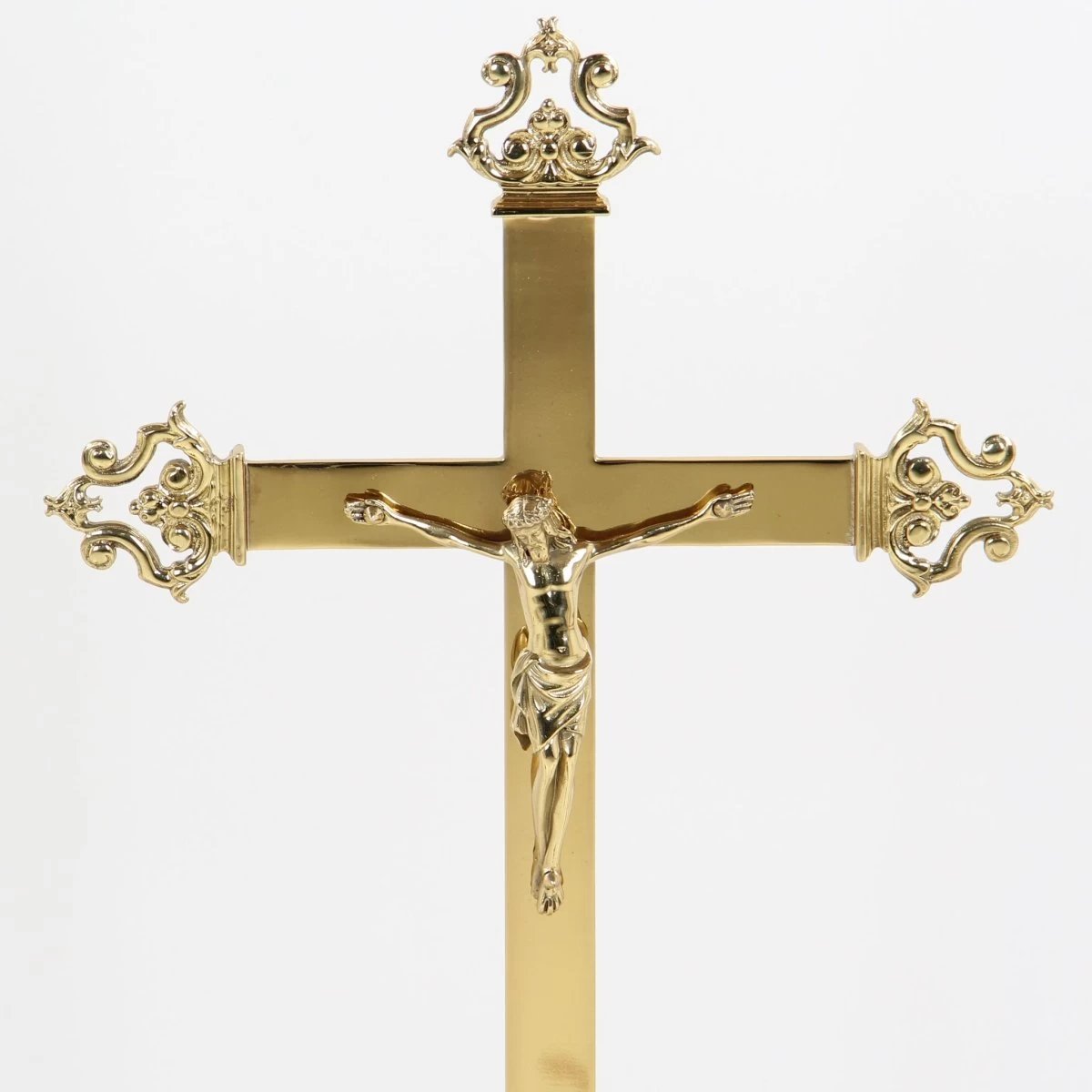 Ornate Altar Crucifix & Candlesticks Set 4 Ornate Altar Crucifix & Candlesticks Set - Image 2