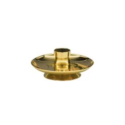 Simple Polished Brass Candlestick