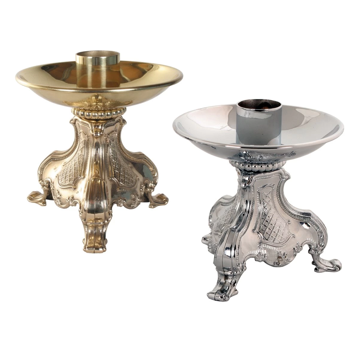 Small Baroque Style Candlestick 3 Small Baroque Style Candlestick