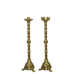 Twist Brass Altar Candlestick