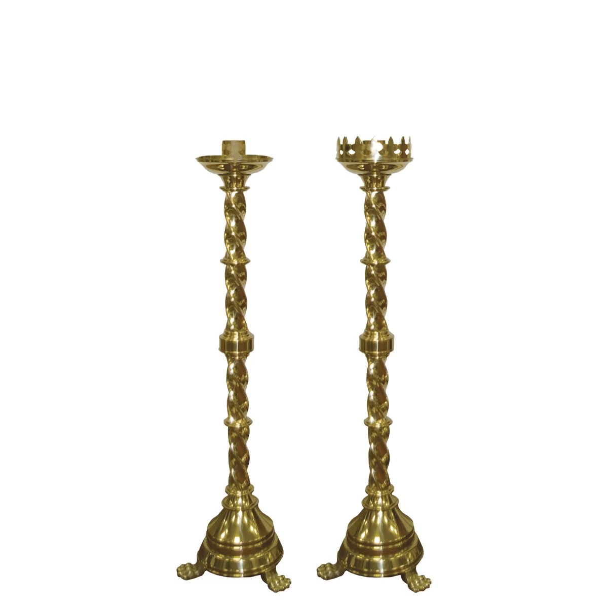 Twist Brass Altar Candlestick 3 Twist Brass Altar Candlestick